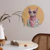 Zonnebril - Kat - Sjaal - Bloemen Akoestische PET Vilt - Rond klein -sfeer3