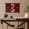 Sterren - Luipaardprint - Dream - Bordeaux Wandkleed katoen klein -sfeer6