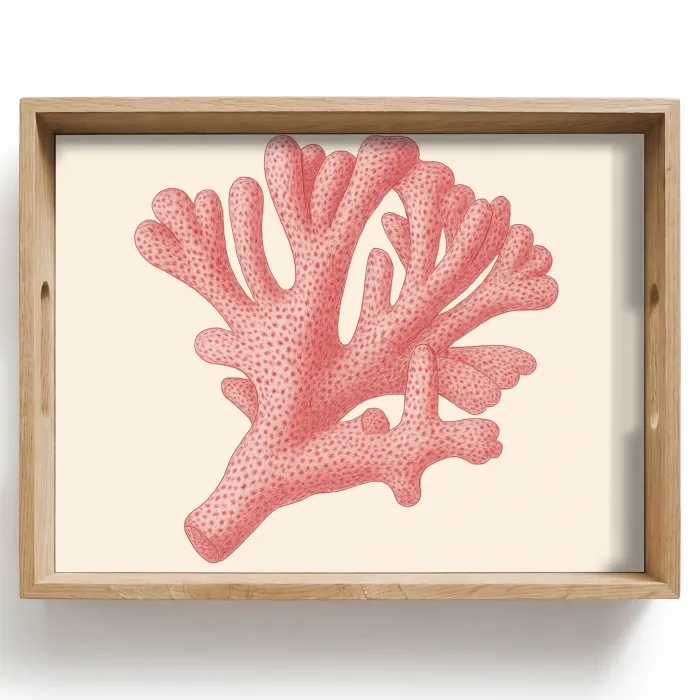Koraal - Stipjes - Roze Dienblad Rechthoek middel -z3d_shopping