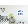 Blauw - Quote - Wit Wandcirkel aluminium klein -kinderkamer
