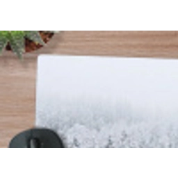 Bos - Sneeuw - Winter - Natuur - Wit muismat rubber klein -closeup