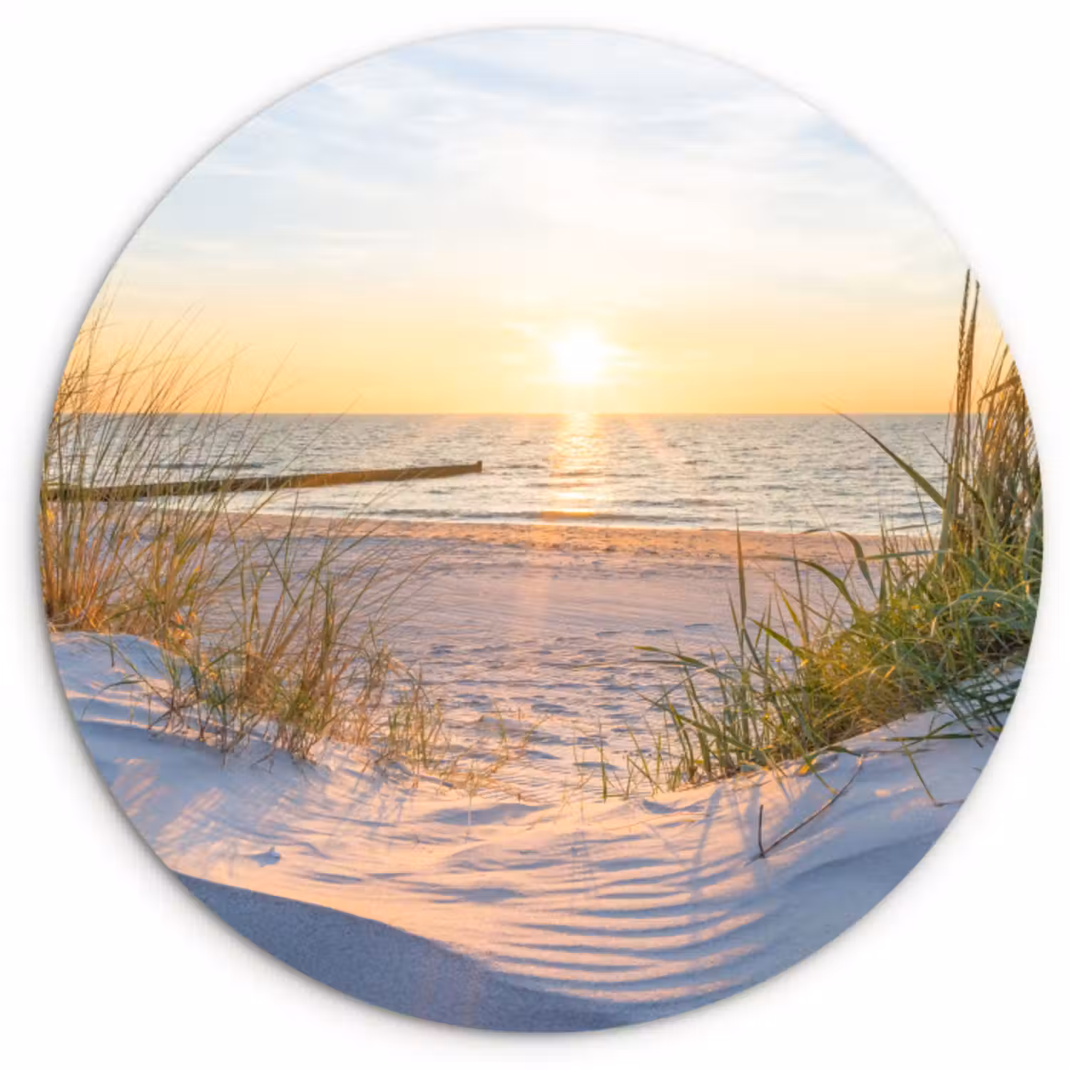 Forexbild Rund - Strand - Sonne - Düne - Gras - Sand - Horizont