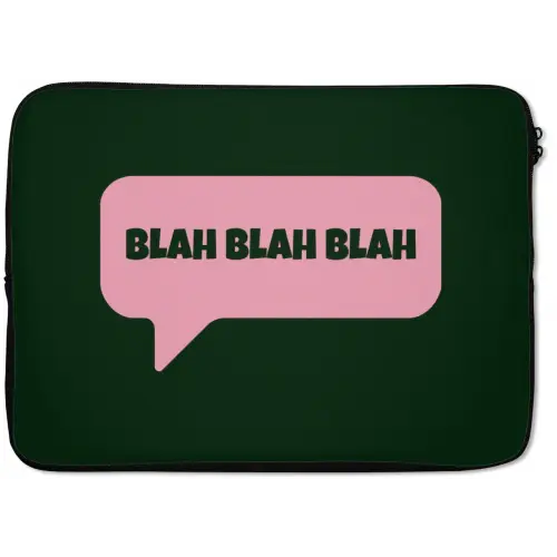 Tekstwolk - BLAH BLAH BLAH - Roze laptophoes neopreen klein -zkaufland3dotto