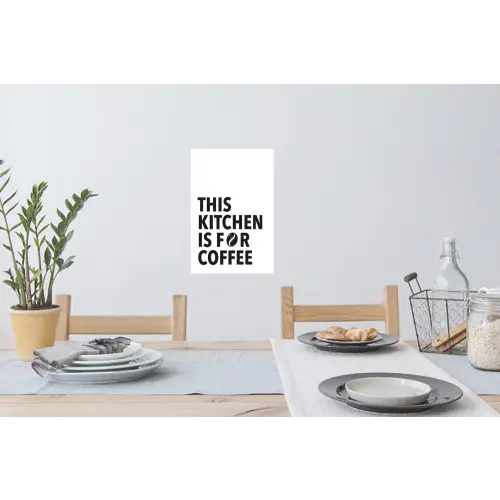 Quotes  - Koffie - Bonen - Modern Muursticker klein -eettafel