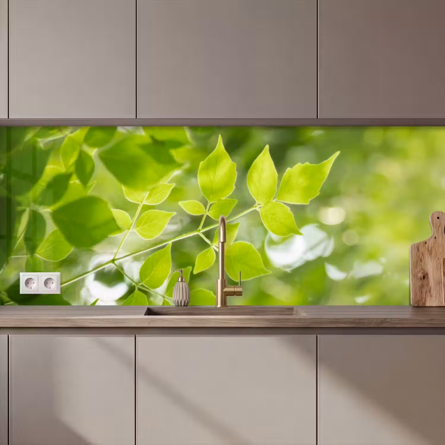 Küchenrückwand - Natur - Frühling - Grün - Blätter