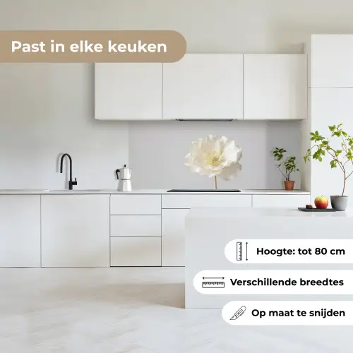 Bloem - Minimalistisch -Wit keuken achterwand 2 middel -sfeer4_NL