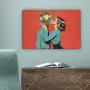 Vrouw - Retro - Discobal - Kus canvas 2cm klein -sfeer4