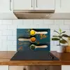 Specerijen - Lepel - Kruiden - Bruin - Geel - Groen keuken achterwand spatscherm klein -sfeer2
