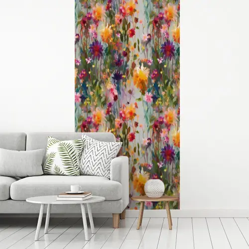 Zomers - Kleurrijk - Patroon - Bloemen fotobehang vinyl groot 64 -woonkamer