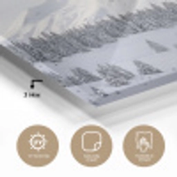 Berg - Sneeuw - Winter - Natuur - Wit plexiglas 5mm klein -sfeer2