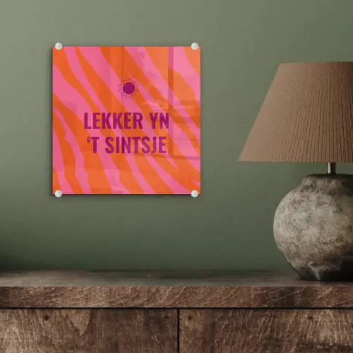 Quote - Zomer - Roze plexiglas 5mm klein -sfeer3