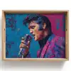 Zingende man - Glitterjas - Microfoon Dienblad Rechthoek middel -z3d_shopping
