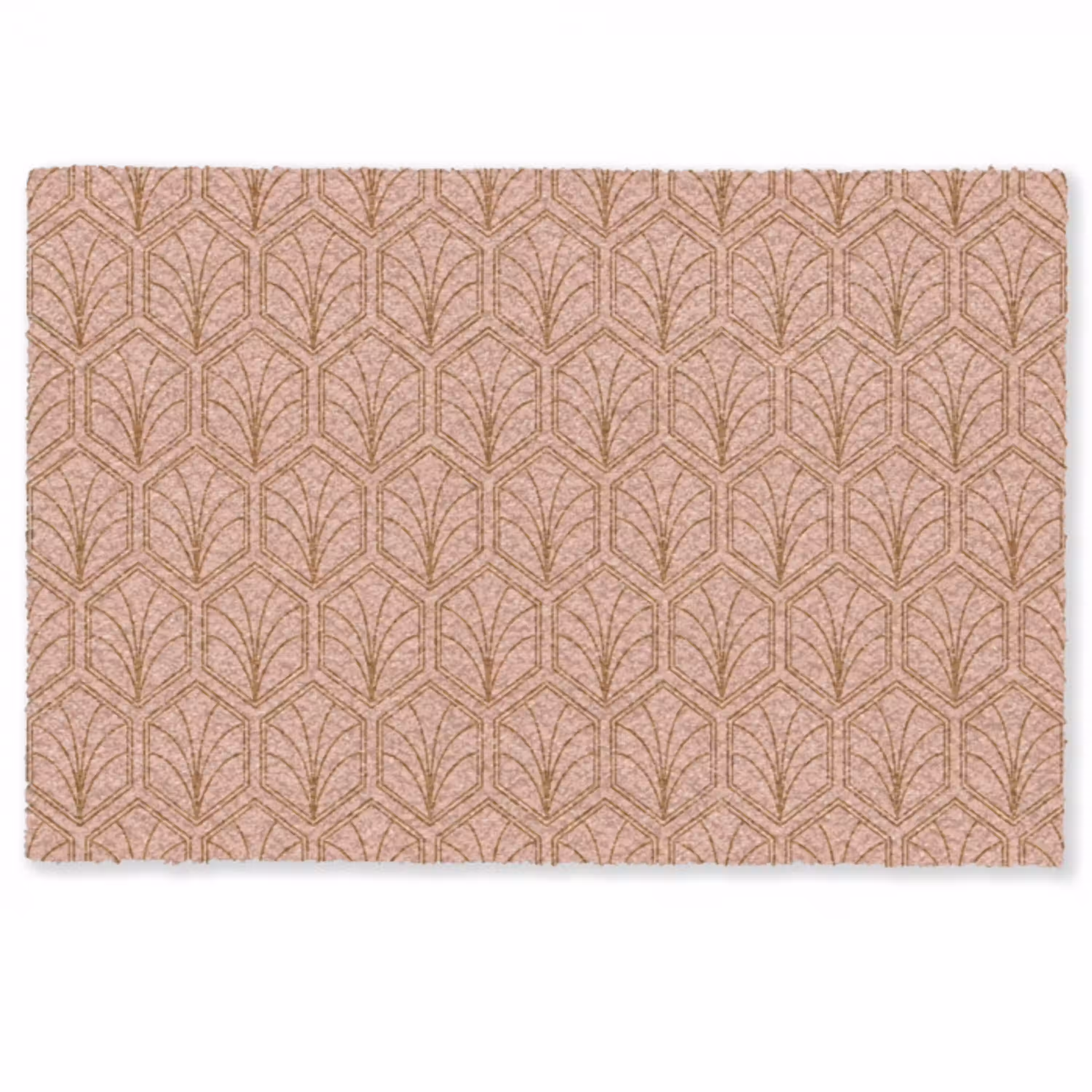 Zalmroze - Patroon - Geometrisch Deurmat klein 898 -zkaufland3d