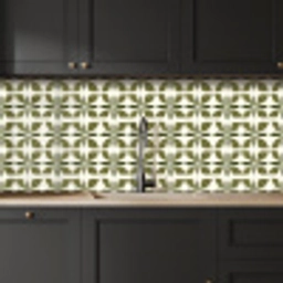 Botanisch - Retro - Groen keuken achterwand 2 middel 871 -sfeer1