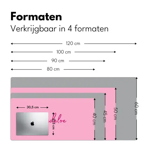 Toedeloe - Roze - Minimalistisch Muismat XXL klein -sfeer5