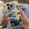 Berg - Rivier - Zonsondergang Hoesje iPhone 16 Pro Max met koord klein -sfeer3
