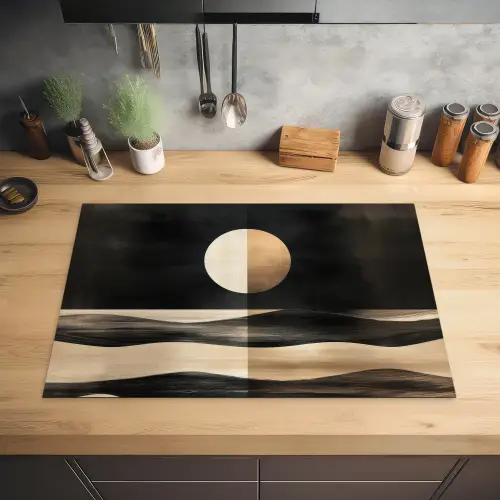 Maan - Cirkel - Goud Inductie beschermer vinyl 3mm klein -sfeer5
