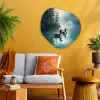 Bos - Water - Eenden - Mistig Wandcirkel Organisch Plexiglas middel -sfeer4