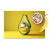 Avocado - Discobal - Geel - Glitter Placemat vinyl groot -zzzproduct_Kitchenyeah-website
