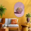 Noodles - Edelstenen - Stokjes - Roze Wandcirkel Ovaal Glas middel -sfeer4