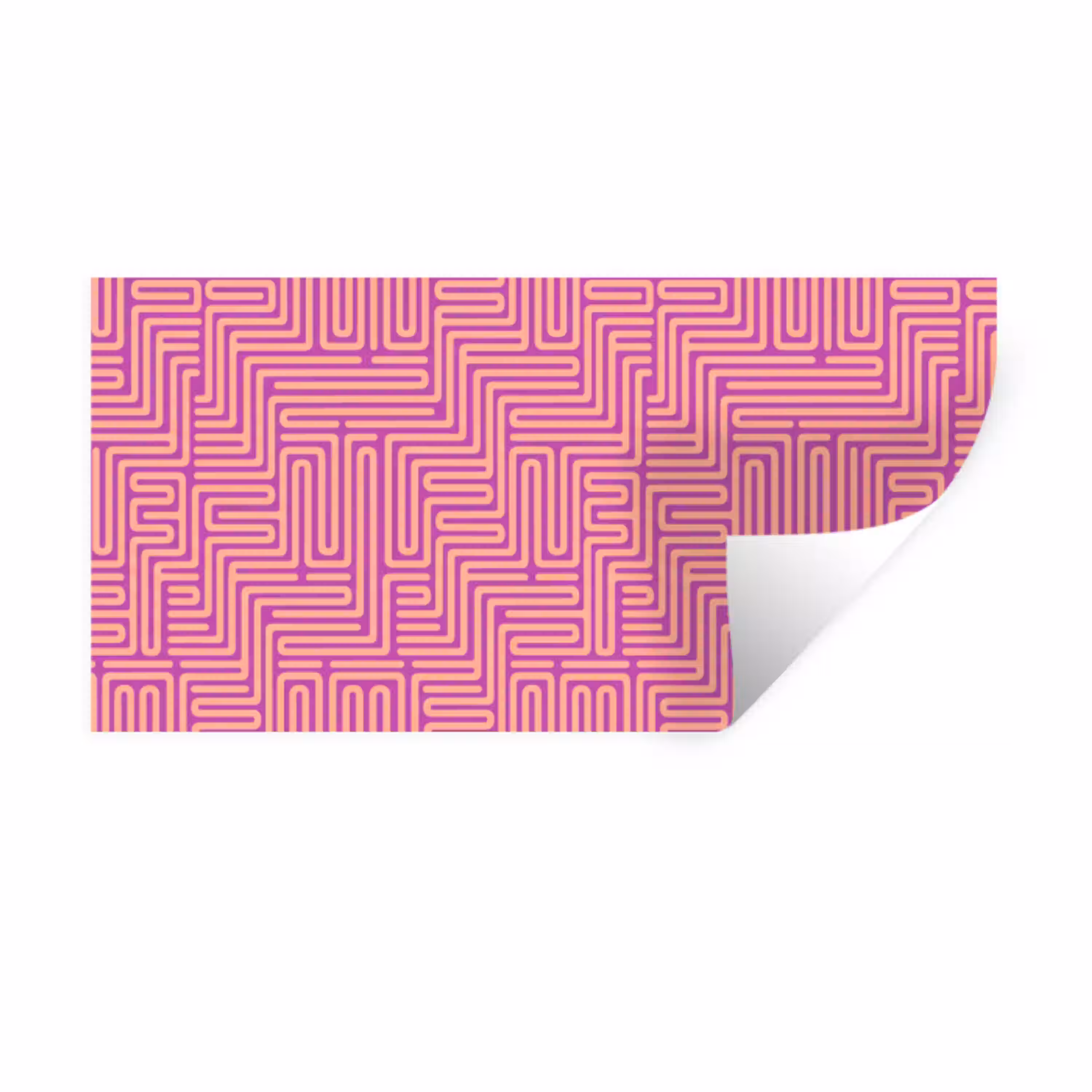 Patroon - Lijnen - Abstract - Modern - Paars Muursticker klein -3d