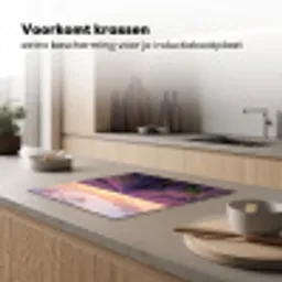 Landschap - Lavendelveld - Paars Inductie beschermer vinyl 3mm middel -sfeer1