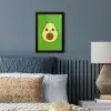 Avocado - Groen - Speels fotolijst zwart zonder passe partout klein -sfeer3