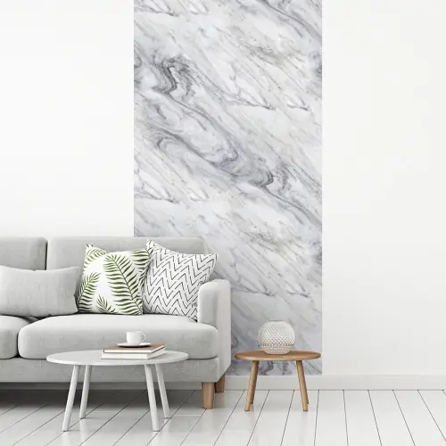 Wervelende - Grijsstructuur - Marmer - Wit fotobehang vinyl groot 64 -woonkamer