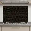 Zwart - Goud - Bloemenkern keuken achterwand spatscherm klein 900 -3d_website