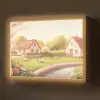 Schapen - Huisje - Platteland Light Box met batterij (Wandlamp) middel -z3d_website