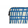 Ruitpatroon - Blauw - Crème laptophoes neopreen klein 279 -detail