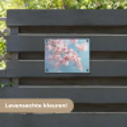Takken - Bloesems - Roze tuinposter los doek klein -sfeer3