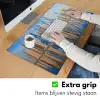 Skyline - Wolkenkrabbers - Water - Blauw Muismat XXL klein -sfeer3