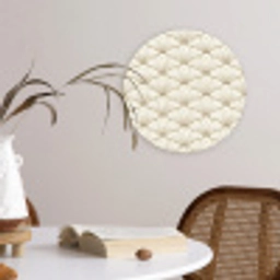 Klassiek - Art - Beige Wandcirkel kunststof plaat 5mm dik klein 188 -sfeer4