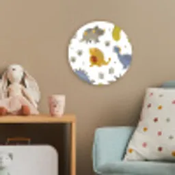 Dinosaurus - Kinderen - Design - Jongens - Meisjes - Kinderen Wandcirkel kunststof plaat 5mm dik klein -tsfeer1_kind