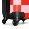 Squares - Rood/Roze NBS - Handbagage koffer - Kinderen Unisex middel -wiel
