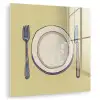 Illustratie - Bord - Bestek - Beige plexiglas 5mm klein -zzzproduct_nieuw