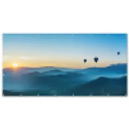 Luchtballonnen - Bergen - Zonsopgang - Landschap Balkonbeschermer Duitsland klein -zz_3d