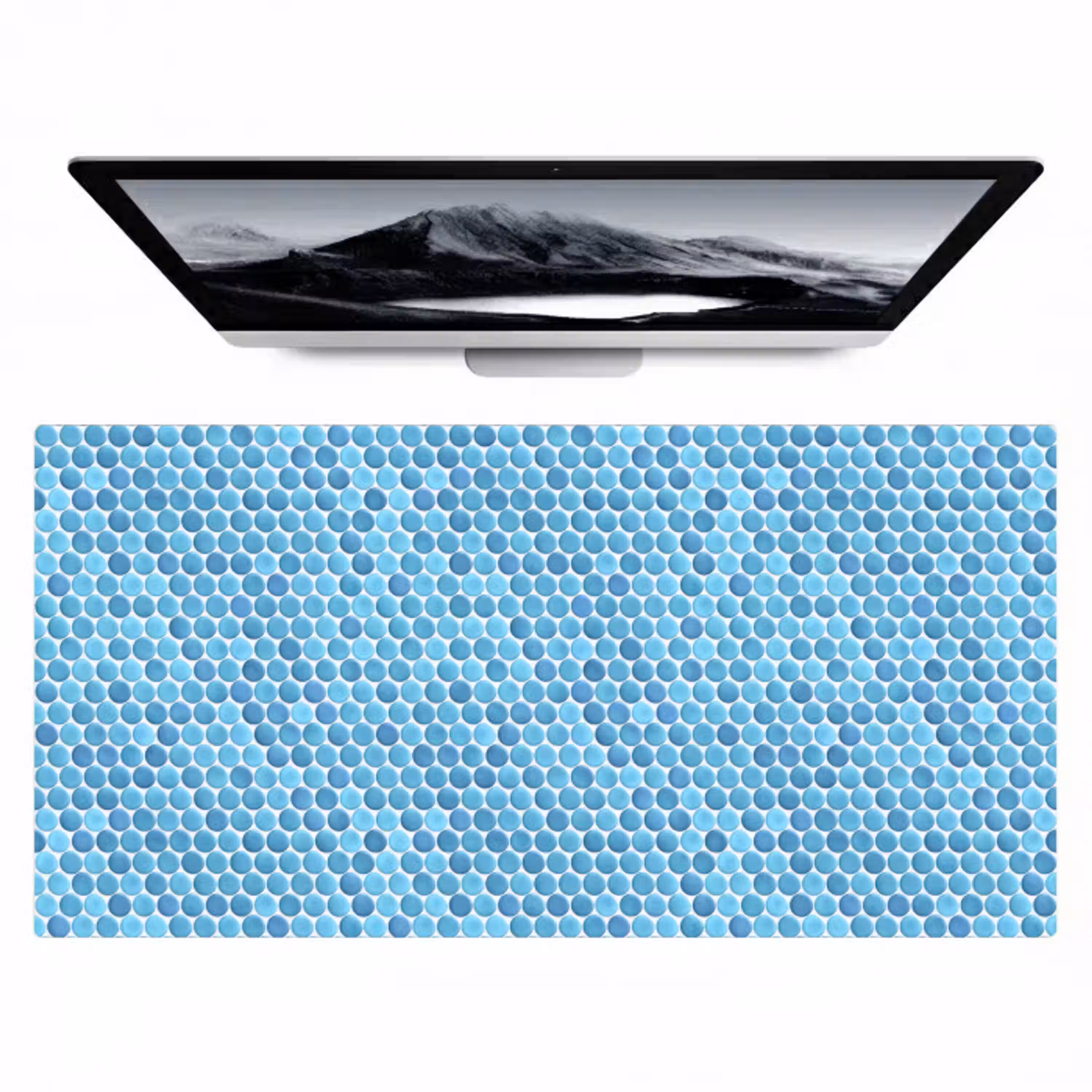 Penny - Mozaïek - Lichtblauw Muismat XXL klein 681 -zzz3d