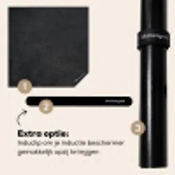 Diep Antraciet Textuur Inductie beschermer vinyl 3mm middel -zzzzzzz-induclip_NL