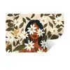 Illustratie - Vrouw - Madeliefjes - Wit Muursticker klein -3d
