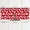 Modern - Abstract - Rood keuken achterwand 2 middel 871 -3d