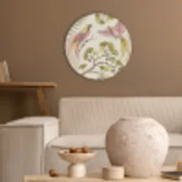 Vogels - Tropisch - Botanisch - Roze Akoestische PET Vilt - Rond klein -sfeer1