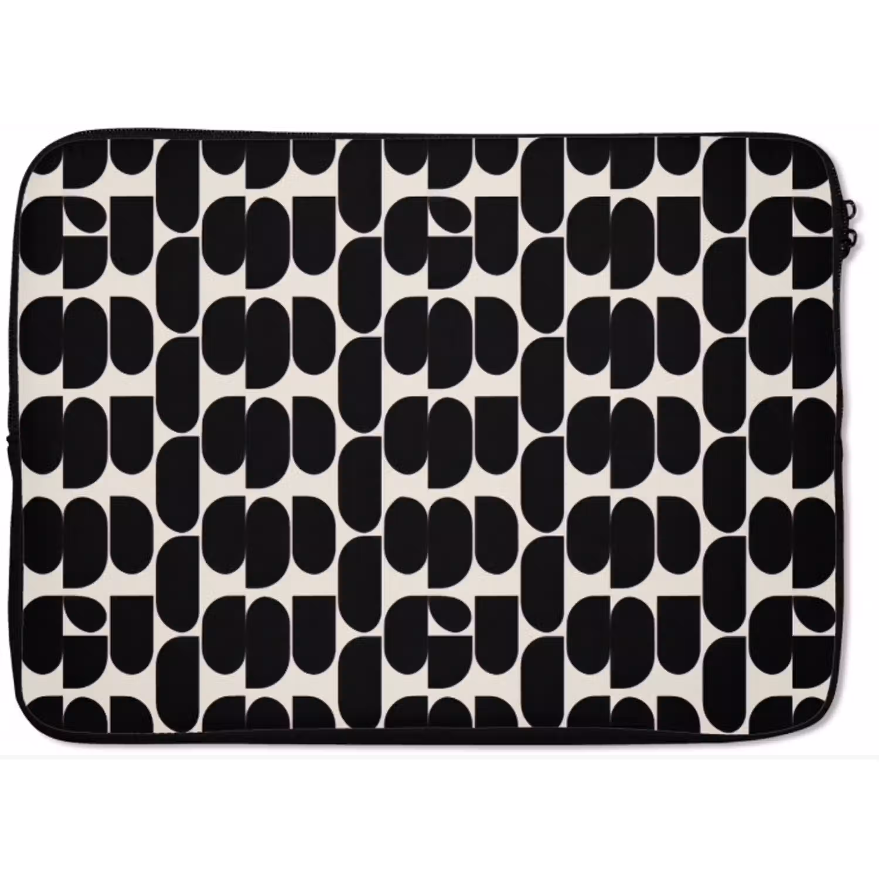 Modern - Patroon - Zwart laptophoes neopreen klein 279 -zkaufland3dotto