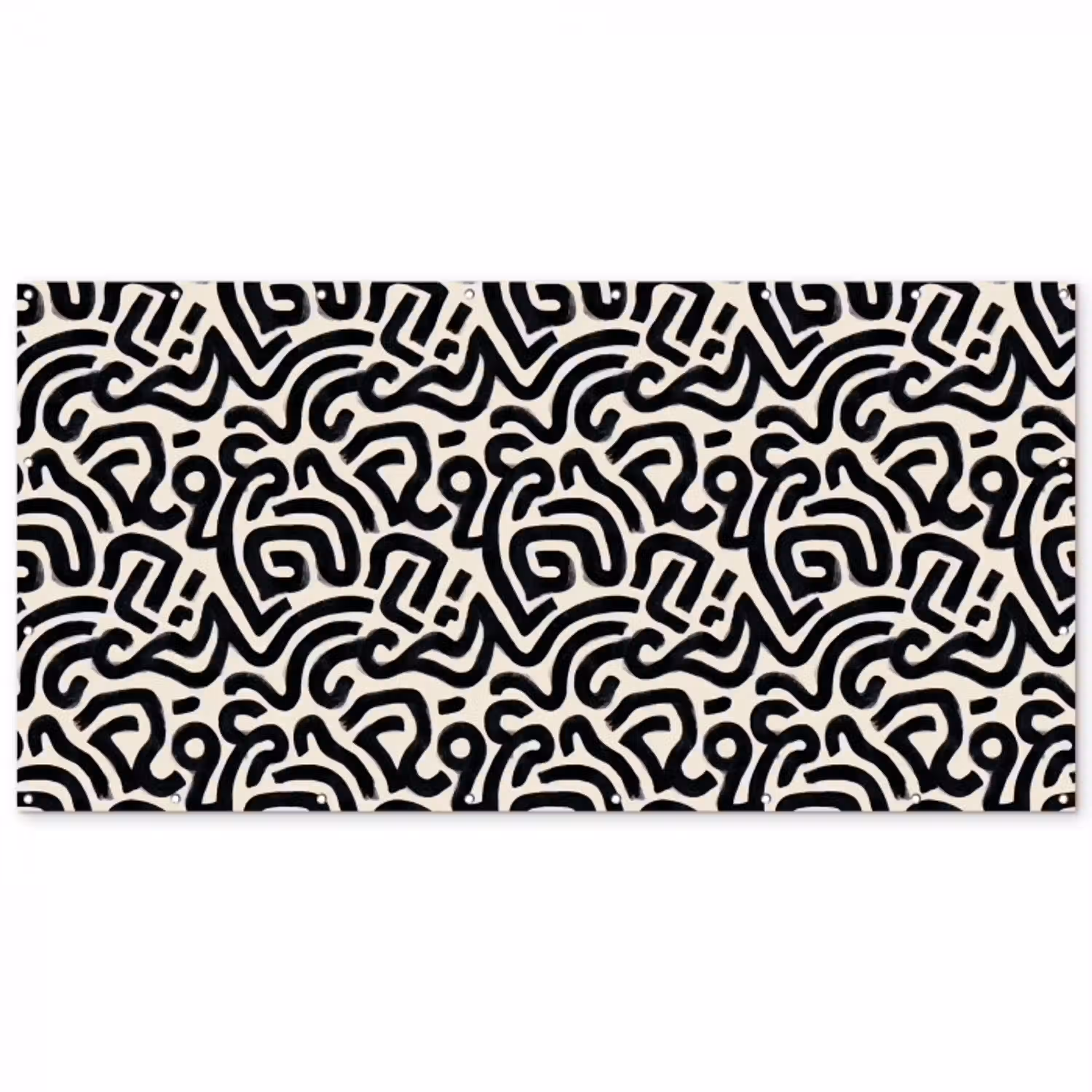 Modern - Abstract - Zwart Balkonbeschermer Duitsland klein 596 -zz_3d