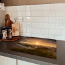Duinzicht op Zonsondergang Inductie beschermer vinyl 3mm middel -sfeer3