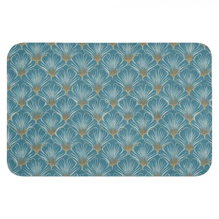 Symmetrisch - Patroon - Blauw Badmat klein 997 -3d
