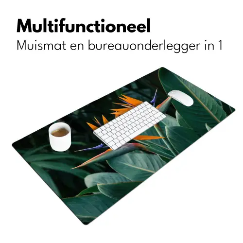 Paradijsvogel - Bloem - Exotisch Muismat XXL klein -sfeer4