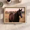 Paard - Zonsondergang - Bruin Dienblad Rechthoek middel -USP_Formaat