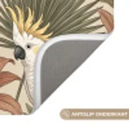 Tropisch - Vogels - Beige Badmat klein -USP_AntislipNL